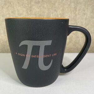 Givenchy Paris Large Coffee Mug “A Sign of Intelligence” Pi Math Orange Black